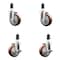 Service Caster 4 Inch 316SS Maroon Poly Swivel 1-1/4 Inch Expanding Stem Caster Brake SCC, 2PK SS316EX20S414-PPUB-MRN-2-TLB-2-114 - alternate 5